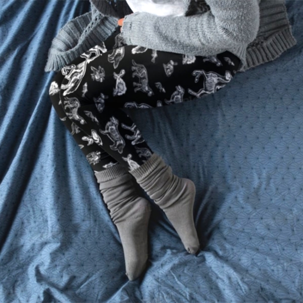 Animal Skeleton Leggings NWOT